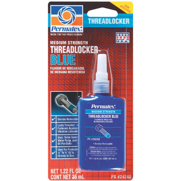PERMATEX 1.22 Oz. Blue Medium Strength Threadlocker 24240