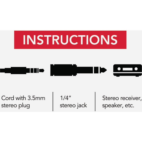RCA 1-4 In. Plug to 3.5mm Jack Adapter Audio Adapter AH216E 516739