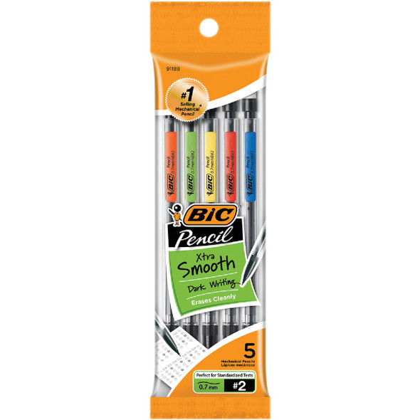 BIC Xtra Smooth Medium Point Mechanical Pencil (5-Pack) MPP51BLK