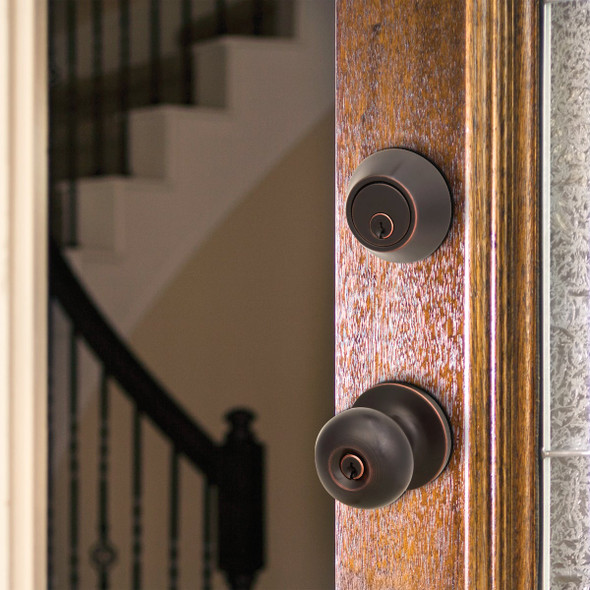 Steel Pro Oil Rubbed Bronze Deadbolt and Door Knob Combo BFX7B91B 222805