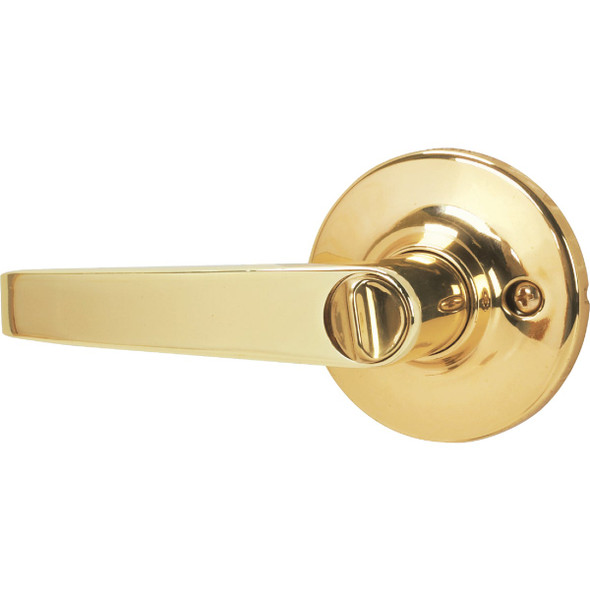 Steel Pro Polished Brass Entry Door Lever LH700B