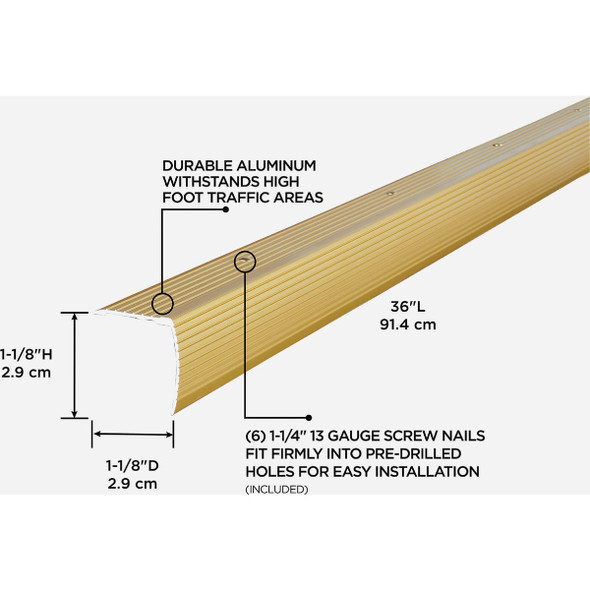 1-1/8"x3' Brs Edging 1-1/8"x3' Brs Edging