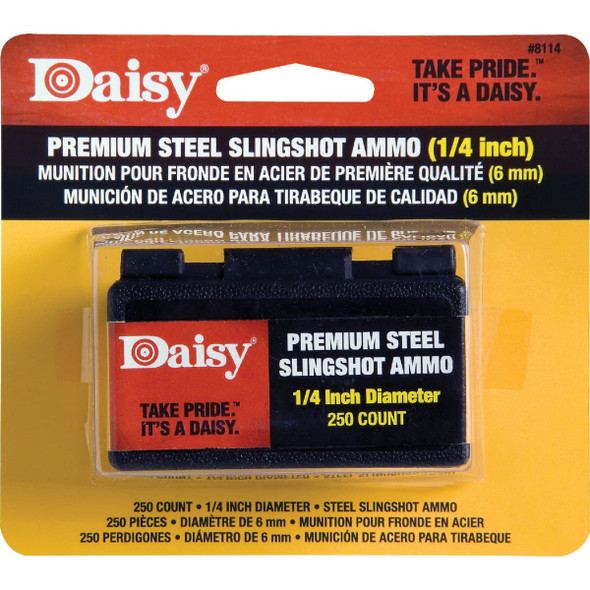 Daisy Premium Steel 1/4 in. Slingshot Ammunition (250-Count) 998114-546