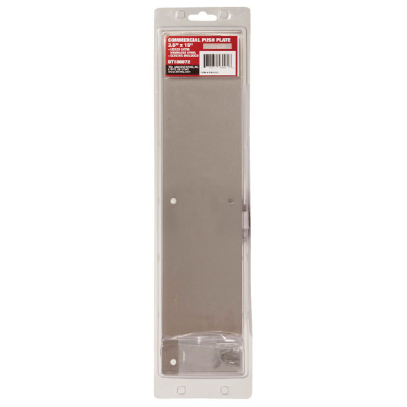 Tell 3.5 In. x 15 In. Stainless Steel Push Plate DT100072 230677