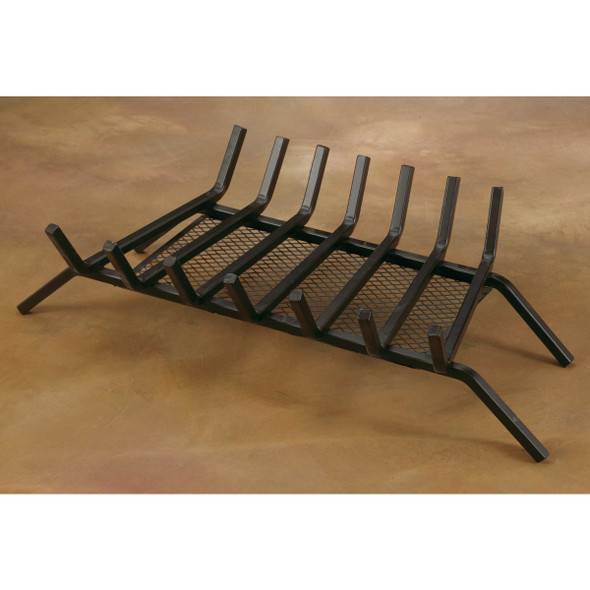 Home Impressions 30 In. Steel Fireplace Grate with Ember Screen FG-1011 432369