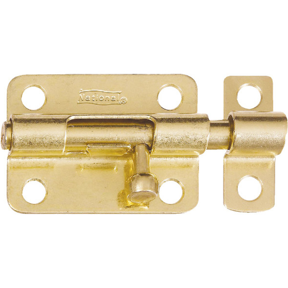 National Hardware 3 In. Brass Steel Door Barrel Bolt N151-589