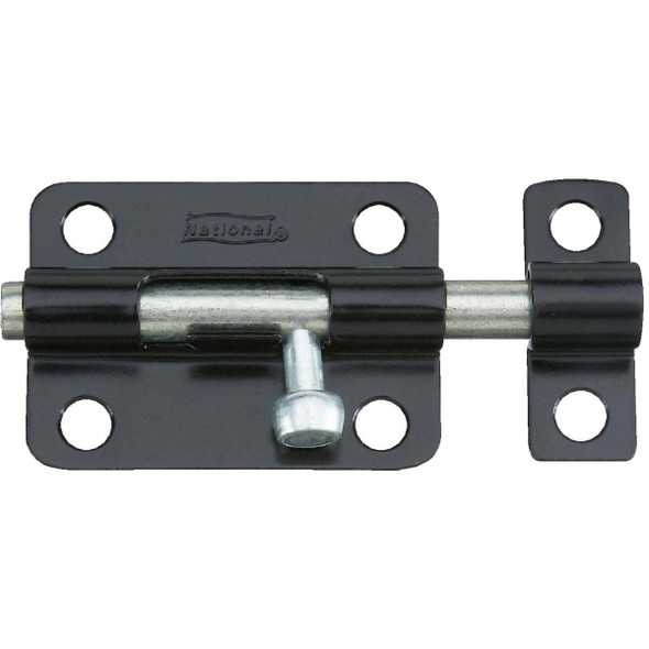 National Hardware 3 In. Black Steel Door Barrel Bolt N151-522