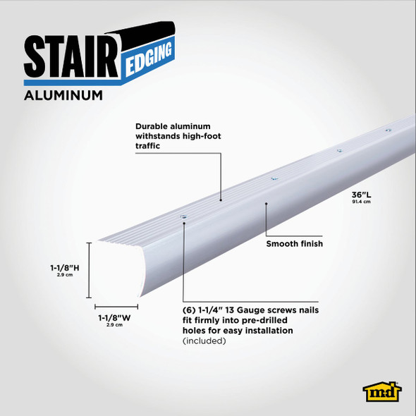 M-D 1-1-8"x3' Alum Edging 66035 262587