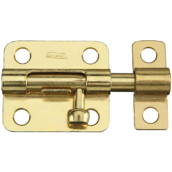 National Hardware 2-1/2 In. Brass Steel Door Barrel Bolt N151-480