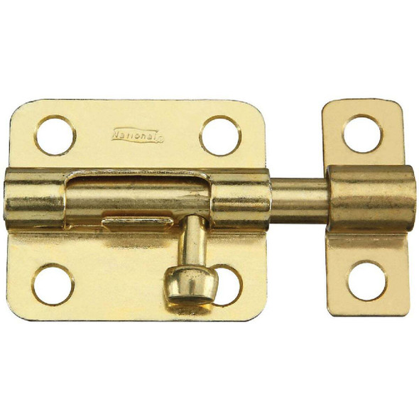 National Hardware 2-1/2 In. Brass Steel Door Barrel Bolt N151-480