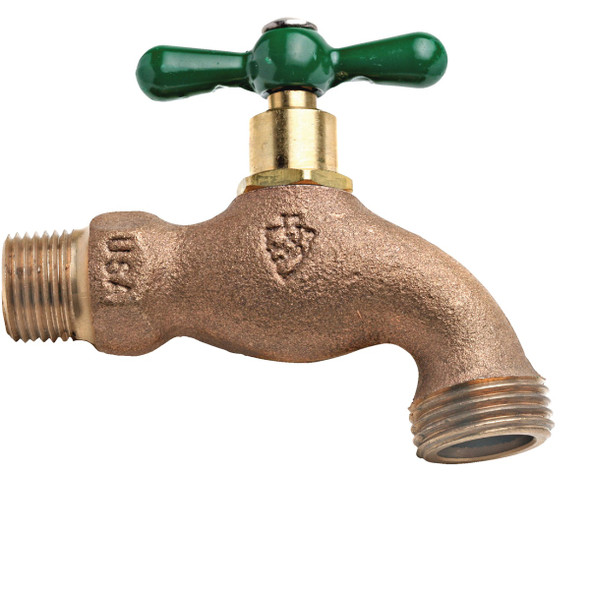 Arrowhead Brass 1/2 In. MIP x 3/4 In. Male Hose Thread Standard Hose Bibb 301LF