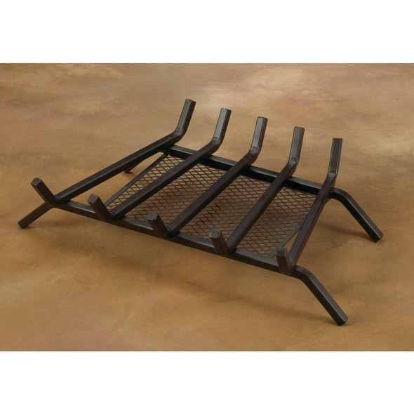 Home Impressions 24 In. Steel Fireplace Grate with Ember Screen FG-1014 437778