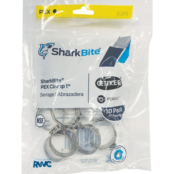 SharkBite 1 In. Stainless Steel PEX Cinch Clamps (10-Pack) UC956A 452058
