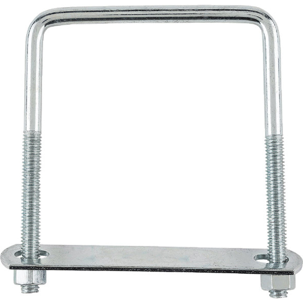 National Hardware 3-8 In. x 4 In. x 5 In. Zinc Square U Bolt N222-398 Pack of 5 216313