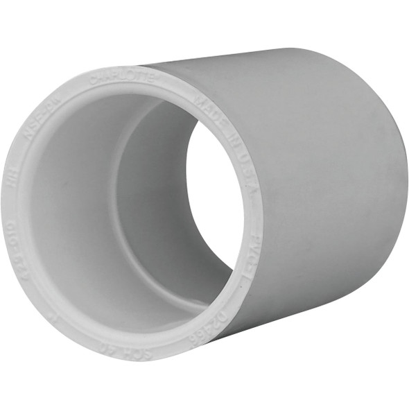 Charlotte Pipe 1 In. Sch. 40 PVC Coupling (10-Pack) PVC 02100C 1000HA