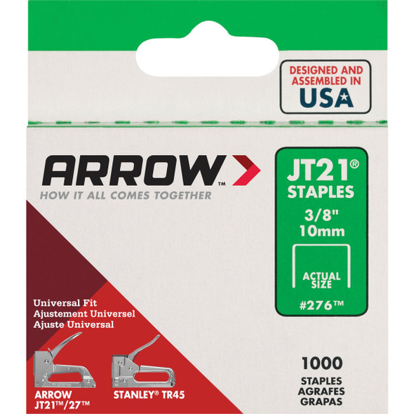 Arrow JT21 Light Duty Staple, 3/8 In. (1000-Pack) 276 Pack of 5
