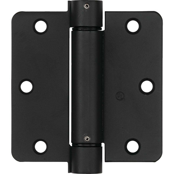 National Hardware 3-1/2 In. Oil Rubbed Bronze 1/4 In. Radius Spring Door Hinge