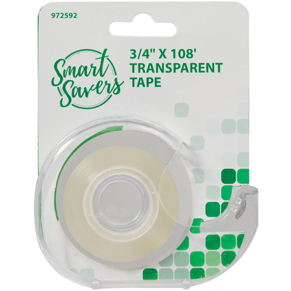 Smart Savers 3/4 In. x 1299 In. Transparent Tape 10185 Pack of 12 Smart Savers 3/4 In. x 1299 In. Transparent Tape 10185 Pack of 12