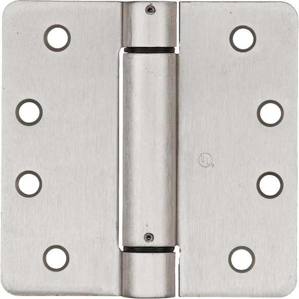 National Hardware 4 In. Satin Nickel 1/4 In. Radius Spring Door Hinge N350-868