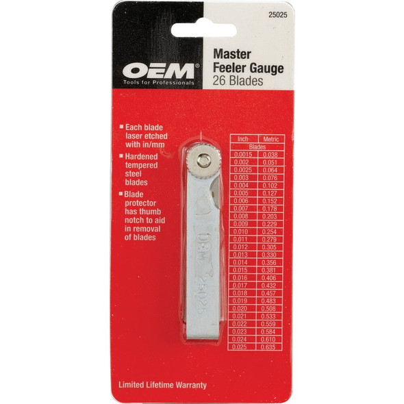 OEM 3-1-4 In. Master Feeler Gauge 25025 571900