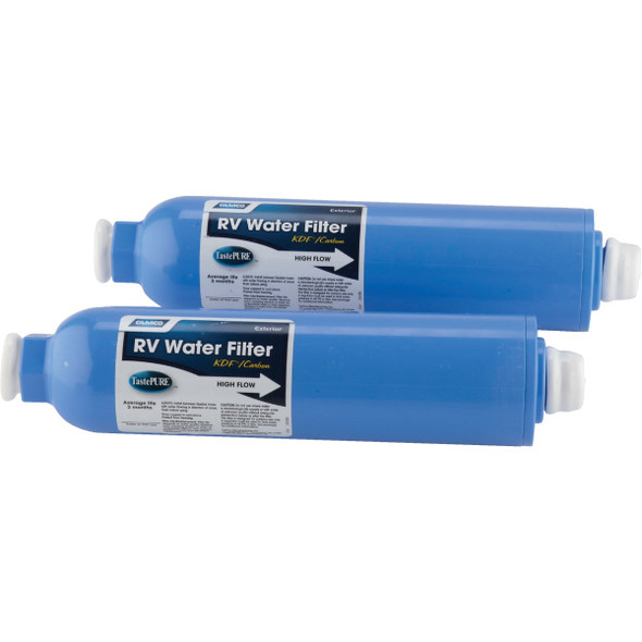 Camco In-Line RV Water Filter, (2-Pack) 40045