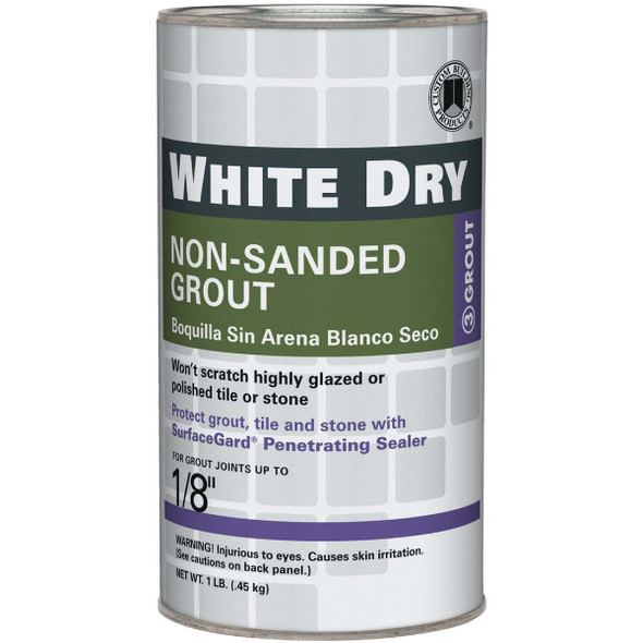 Custom Building Products White Dry 1 Lb. White Non-Sanded Tile Grout Pack of 6