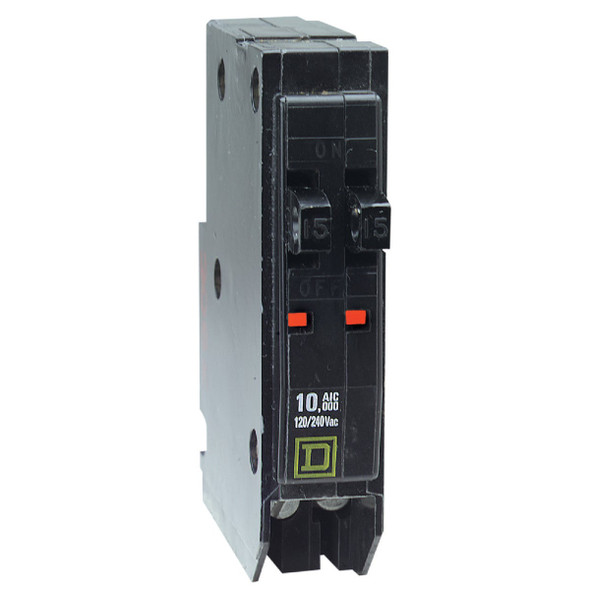 Square D QO 20A/20A Single-Pole Standard Trip Tandem Circuit Breaker QO2020CP