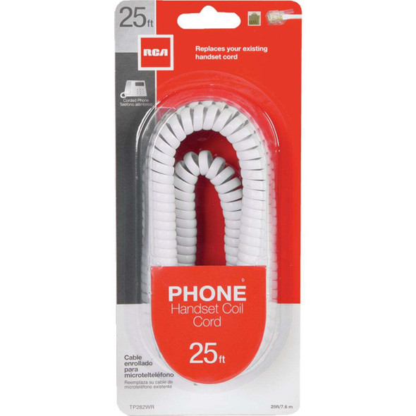 RCA 25 Ft. White Phone Cord TP282WR