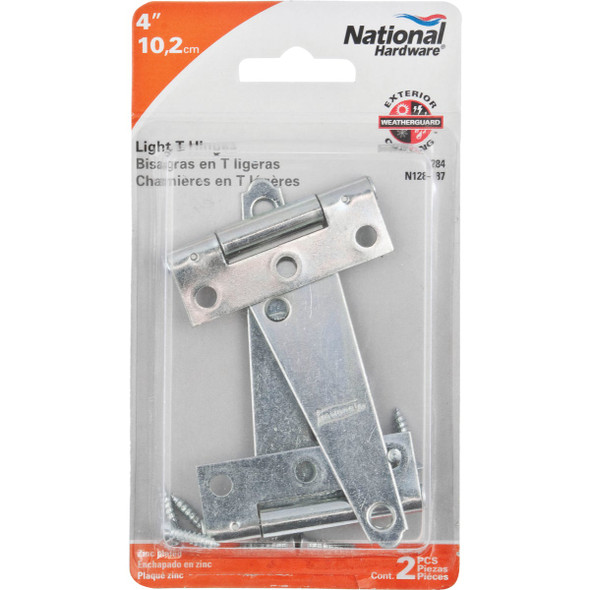 National Hardware 4 In. Light Duty T-Hinge With Screw (2 Count) N128-587 210051