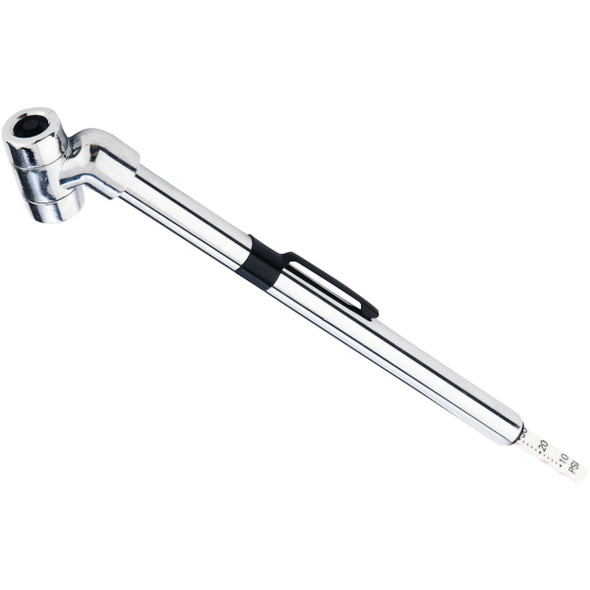 Custom Accessories 10-120 psi Chrome-Plated Offset Head Tire Gauge 73334