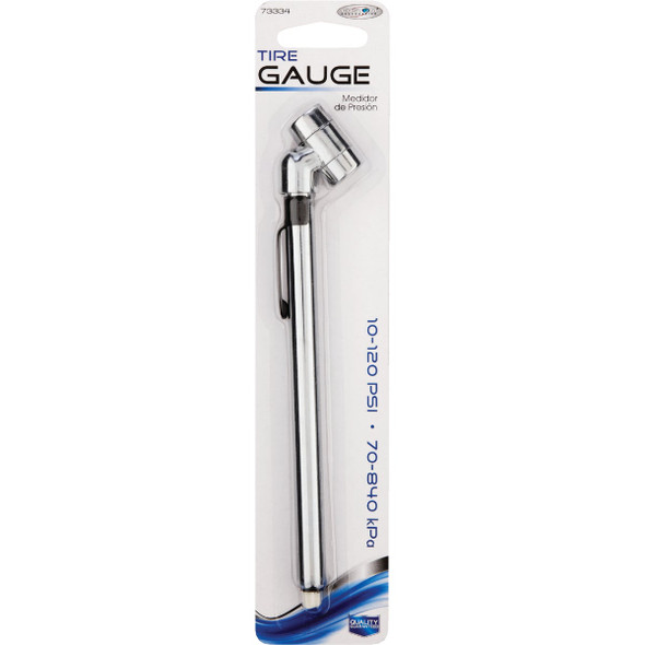 Custom Accessories 10-120 psi Chrome-Plated Offset Head Tire Gauge 73334 576166
