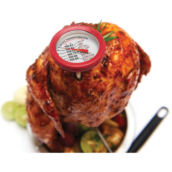 GrillPro Analog 8 In. Stainless Steel Thermometer with Bezel GrillPro Analog 8 In. Stainless Steel Thermometer with Bezel