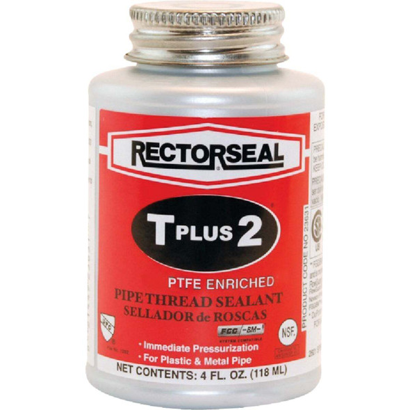 Rectorseal T Plus 4 Oz. White Pipe Thread Sealant with PTFE 23631