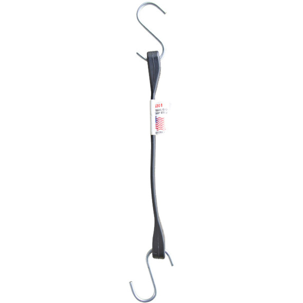 Erickson 5/8 In. x 13 In. Hook-to-Hook Rubber Industrial EPDM Tarp Strap, Black