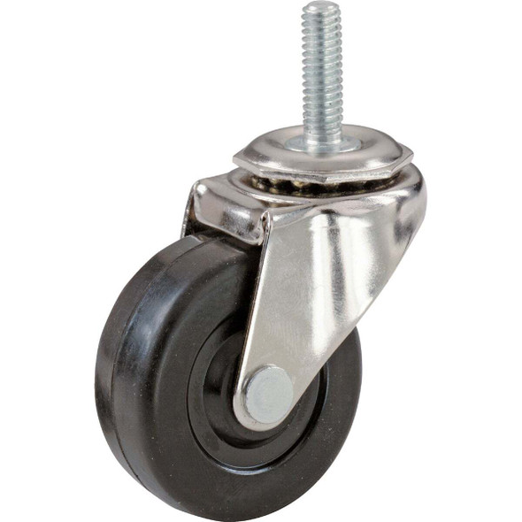 Shepherd Hardware 4 In. Rubber Swivel Caster with Threaded Stem 9196