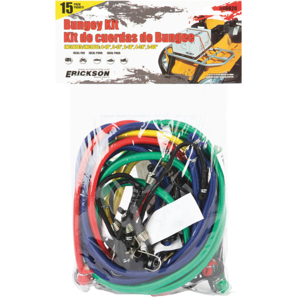 Erickson Vinyl Coated Wire Bungee Cord Set (15-Piece) 06620 578460