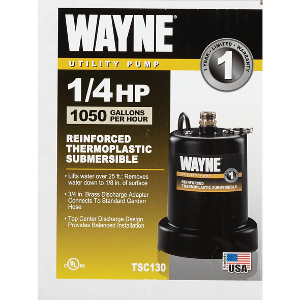 Wayne 1-4 HP Submersible Utility Pump 56517-TSC130 420324