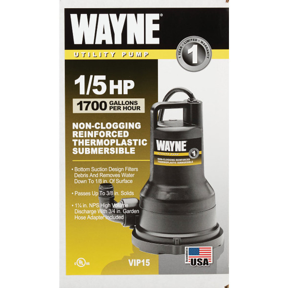 Wayne 1-3 HP Submersible Utility Pump VIP30 448362