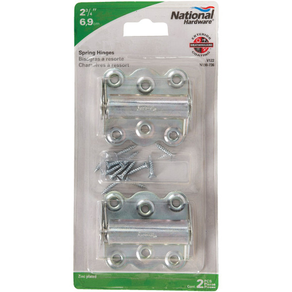 National Hardware 2-3-4 In. Zinc Spring Door Hinge (2-Pack) N190-736 256714