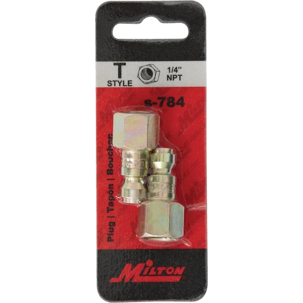 Milton 1-4 In. FNPT Steel-Plated T-Style Plug S-784 583032