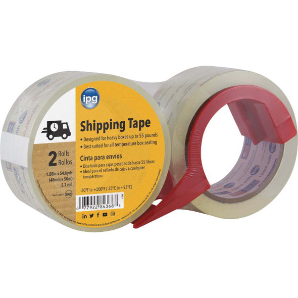 IPG 1.88 In. X 54.6 Yd. Clear Film Carton Sealing Tape (2 Pack) 4368