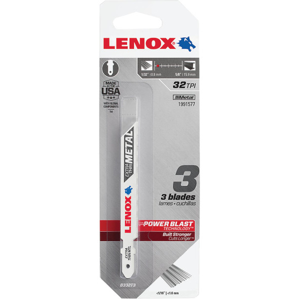 Lenox 3pk 3-5/8 32t Jgsw Blade 1991577