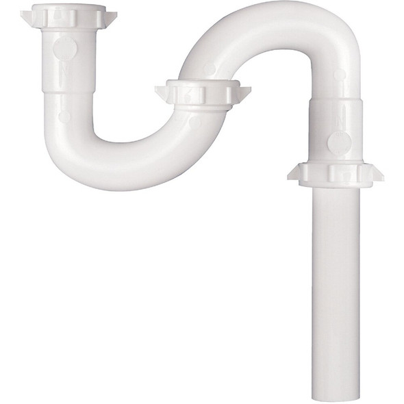 Keeney 1-1-2 In. x 20-1-2 In. White Plastic S-Trap 700WK 409016
