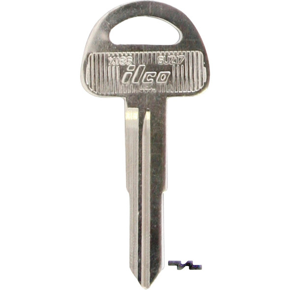 ILCO Suzuki Nickel Plated Automotive Key, SUZ17 / X186 (10-Pack) IAF01217002