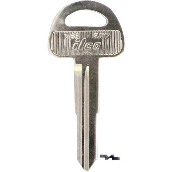 ILCO Suzuki Nickel Plated Automotive Key, SUZ17 / X186 (10-Pack) IAF01217002
