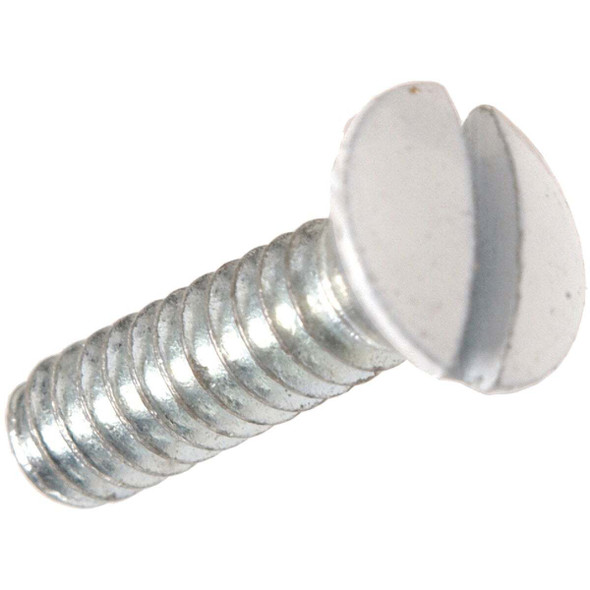 Hillman White 1/2 In. Steel Switch Wall Plate Screw (4-Pack) 9024