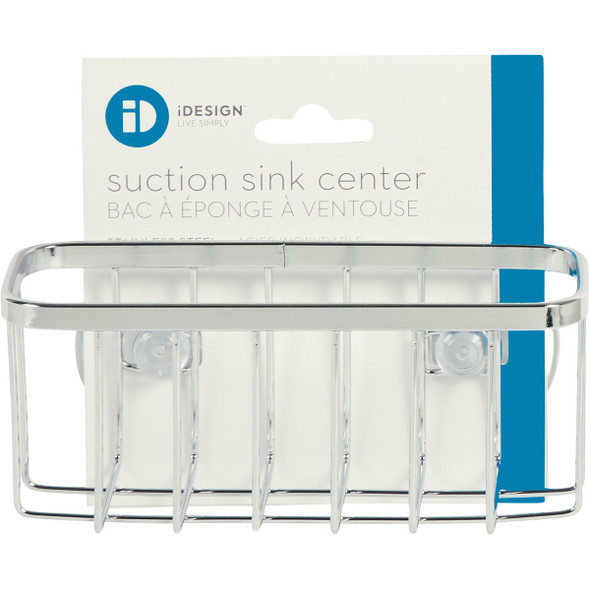 iDesign Sinkworks Suction Sink Center Sponge Holder iDesign Sinkworks Suction Sink Center Sponge Holder