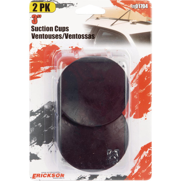 Erickson 3 In. Black Roof Rack Suction Cup (2-Pack) 01704 571704
