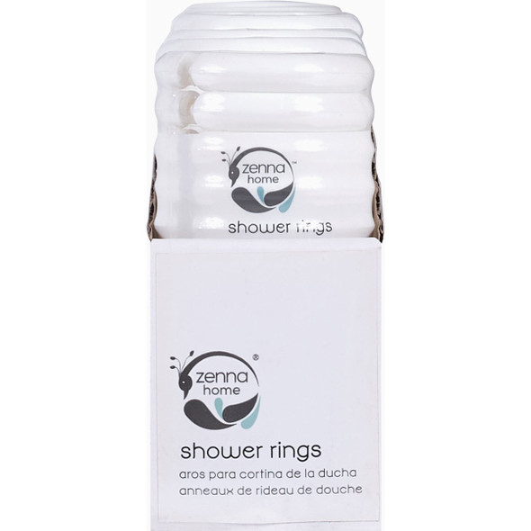 Zenith Zenna Home White Plastic Shower Curtain Ring (12 Count) Zenith Zenna Home White Plastic Shower Curtain Ring (12 Count)