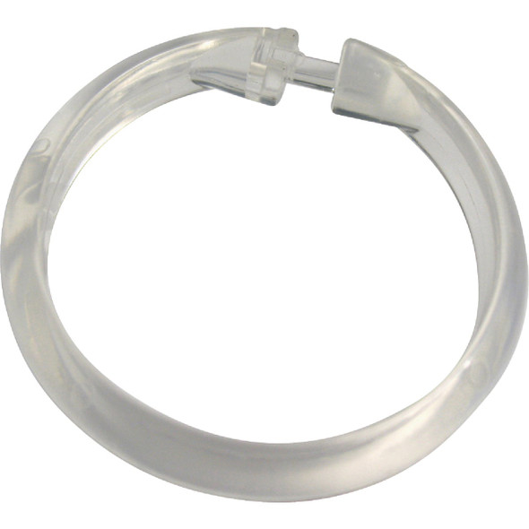 Zenith Zenna Home Clear Plastic Shower Curtain Ring (12 Count) SSR001KK